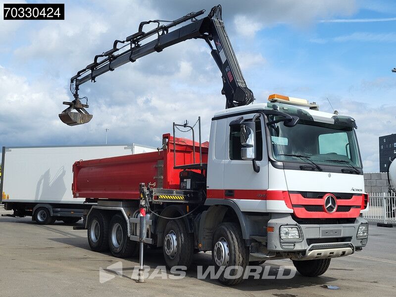 Mercedes-Benz Actros 4141 8X4 HIAB 166 D-4 Hiduo Crane 11m3 2-way tipper Steelsuspension Big-Axle Euro 5 - Tipvogn lastbil, Lastbil med kran: billede 3 Mercedes-Benz Actros 4141 8X4 HIAB 166 D-4 Hiduo Crane 11m3 2-way tipper Steelsuspension Big-Axle Euro 5 - Tipvogn lastbil, Lastbil med kran: billede 3