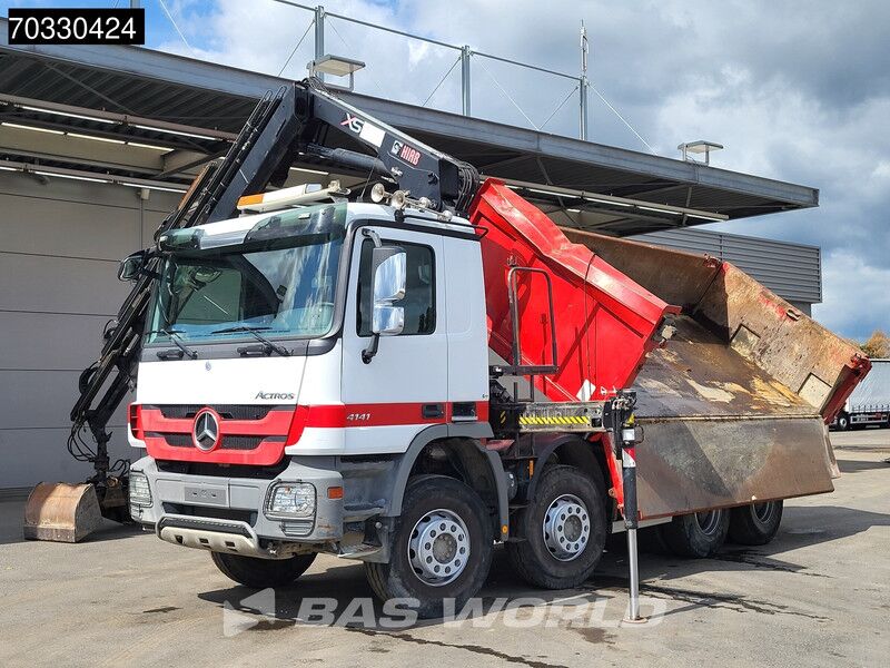 Mercedes-Benz Actros 4141 8X4 HIAB 166 D-4 Hiduo Crane 11m3 2-way tipper Steelsuspension Big-Axle Euro 5 - Tipvogn lastbil, Lastbil med kran: billede 5 Mercedes-Benz Actros 4141 8X4 HIAB 166 D-4 Hiduo Crane 11m3 2-way tipper Steelsuspension Big-Axle Euro 5 - Tipvogn lastbil, Lastbil med kran: billede 5