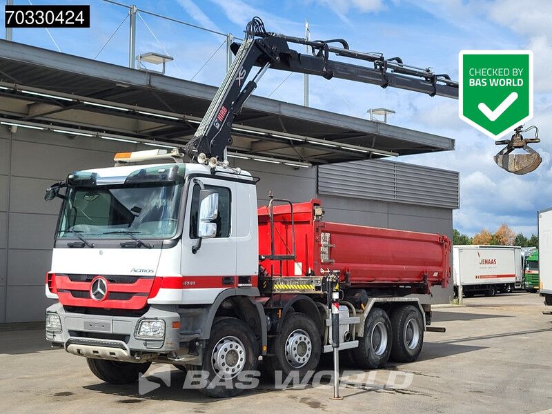 Mercedes-Benz Actros 4141 8X4 HIAB 166 D-4 Hiduo Crane 11m3 2-way tipper Steelsuspension Big-Axle Euro 5 - Tipvogn lastbil, Lastbil med kran: billede 1 Mercedes-Benz Actros 4141 8X4 HIAB 166 D-4 Hiduo Crane 11m3 2-way tipper Steelsuspension Big-Axle Euro 5 - Tipvogn lastbil, Lastbil med kran: billede 1