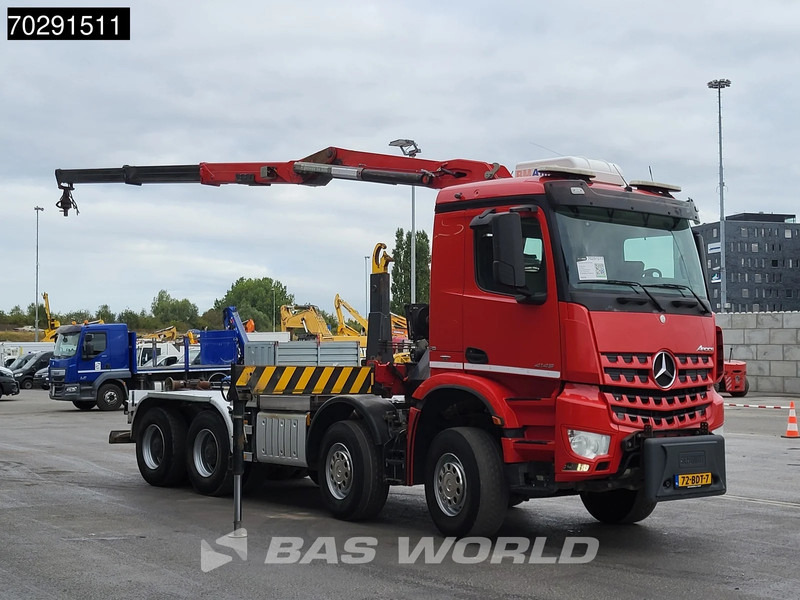 Mercedes-Benz Arocs 4145 8X4 NL-Truck HMF RCL 5300 Crane Hyva 26-51-S Hooklift Steelsuspension Big-Axle Automatic Euro 6 - Lastbil kroghejs, Lastbil med kran: billede 5 Mercedes-Benz Arocs 4145 8X4 NL-Truck HMF RCL 5300 Crane Hyva 26-51-S Hooklift Steelsuspension Big-Axle Automatic Euro 6 - Lastbil kroghejs, Lastbil med kran: billede 5