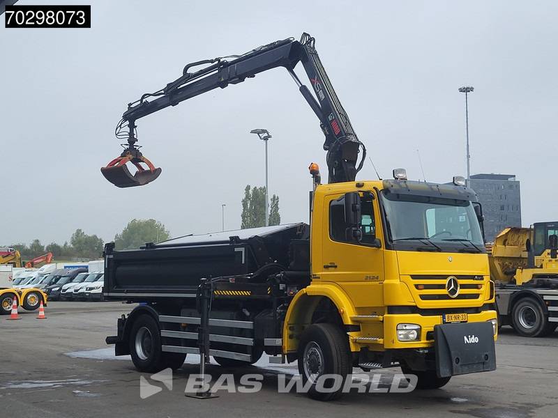 Mercedes-Benz Axor 2124 Axor 4X4 HIAB 122 B-2 HIDUO Crane Tipper Full Steel Big-Axle Euro 5 - Tipvogn lastbil, Lastbil med kran: billede 3 Mercedes-Benz Axor 2124 Axor 4X4 HIAB 122 B-2 HIDUO Crane Tipper Full Steel Big-Axle Euro 5 - Tipvogn lastbil, Lastbil med kran: billede 3
