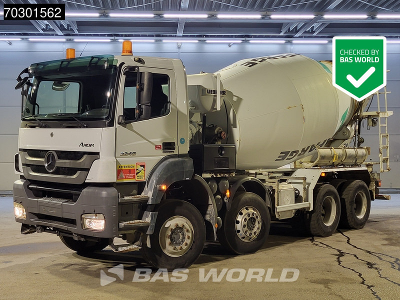 Mercedes-Benz Axor 3240 8X4 9m3 Liebherr mixer Steel suspension Manual Euro 5 - Betonbil: billede 1 Mercedes-Benz Axor 3240 8X4 9m3 Liebherr mixer Steel suspension Manual Euro 5 - Betonbil: billede 1