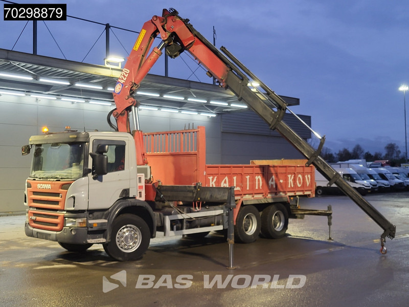 Scania P340 6X4 HMF 4220 K6 Crane Winch Tipper Full Steel Manual Gearbox - Tipvogn lastbil, Lastbil med kran: billede 3 Scania P340 6X4 HMF 4220 K6 Crane Winch Tipper Full Steel Manual Gearbox - Tipvogn lastbil, Lastbil med kran: billede 3