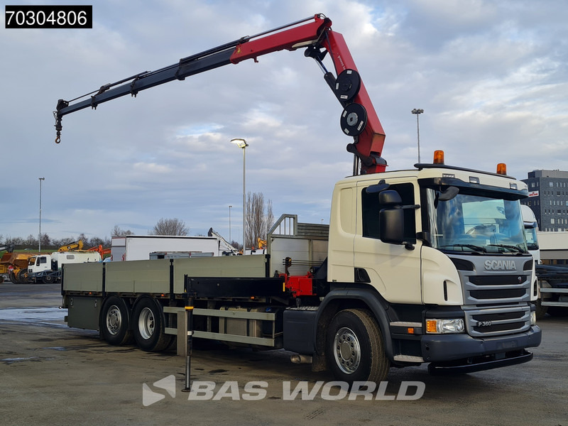 Scania P360 P 6X2 HMF 1820-K4 Kran Crane Lift+Steering Axle Air Suspension Euro 6 - Lastbil med lad, Lastbil med kran: billede 3 Scania P360 P 6X2 HMF 1820-K4 Kran Crane Lift+Steering Axle Air Suspension Euro 6 - Lastbil med lad, Lastbil med kran: billede 3