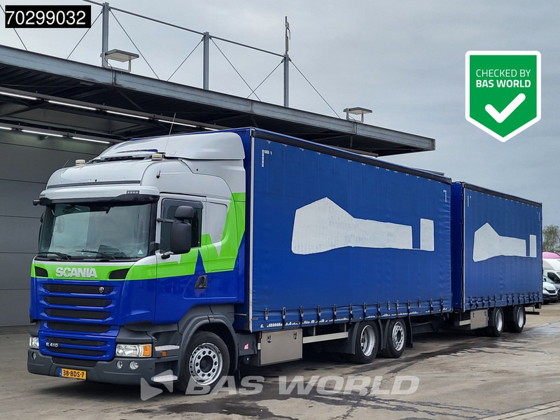 Scania R410 R 6X2 NL-Combi Curtainsides Lift+steering axle Automatic Euro 6 - Lastbil med presenning: billede 1 Scania R410 R 6X2 NL-Combi Curtainsides Lift+steering axle Automatic Euro 6 - Lastbil med presenning: billede 1