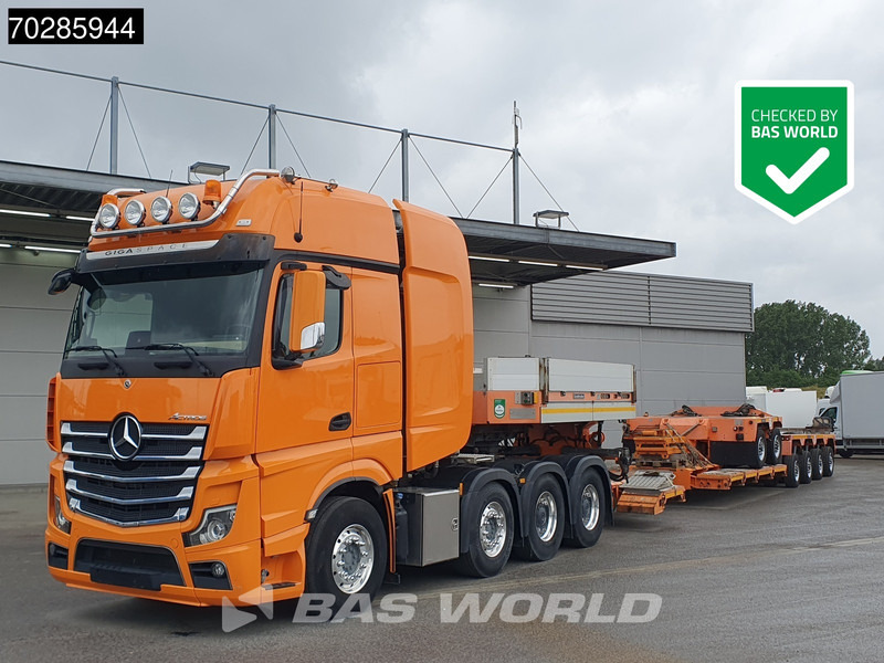 Mercedes-Benz Actros 4163 8X4 180T GigaSpace Retarder Hydrauliek BigAxle Alcoa´s // Lowbed Trailer / 6 Axles / Hydraulic Pendle Axles / Extend - Trækker: billede 1 Mercedes-Benz Actros 4163 8X4 180T GigaSpace Retarder Hydrauliek BigAxle Alcoa´s // Lowbed Trailer / 6 Axles / Hydraulic Pendle Axles / Extend - Trækker: billede 1