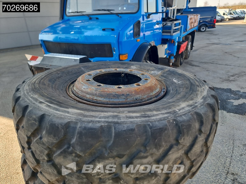 Lastbil med kran Unimog U2450L 6X6 Unimog Engin EGI TP 226 hubarbeitsbühne Manual Euro 2: billede 9