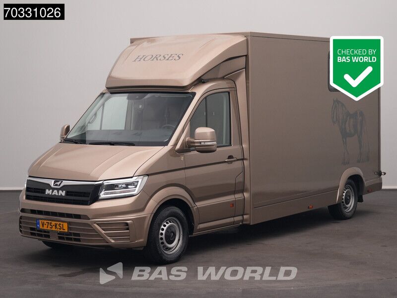 MAN TGE 3.180 Automaat Paardenwagen Hengstenuitvoering Trekhaak LED Airco Cruise Camera Euro6 Horsetruck Pferdetransport A/C Towbar Cruise con - Varebil: billede 1 MAN TGE 3.180 Automaat Paardenwagen Hengstenuitvoering Trekhaak LED Airco Cruise Camera Euro6 Horsetruck Pferdetransport A/C Towbar Cruise con - Varebil: billede 1