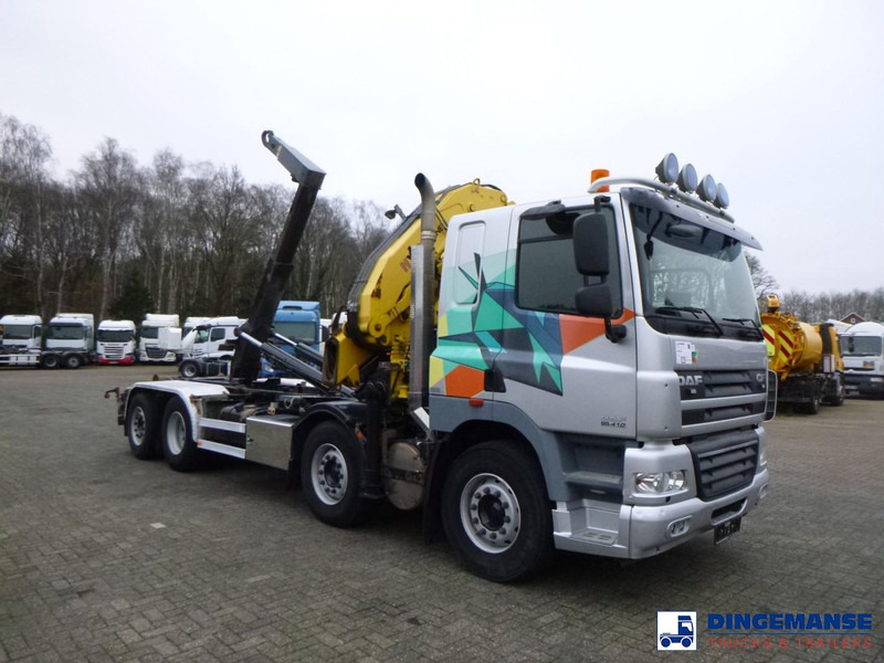 DAF CF 85.410 8x2 Hyva container hook + crane - Lastbil med kran: billede 2 DAF CF 85.410 8x2 Hyva container hook + crane - Lastbil med kran: billede 2