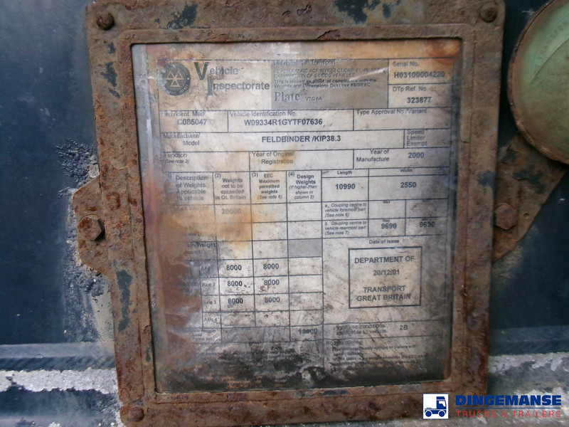 Tanksættevogn Feldbinder Powder tank alu 38 m3 (tipping): billede 20