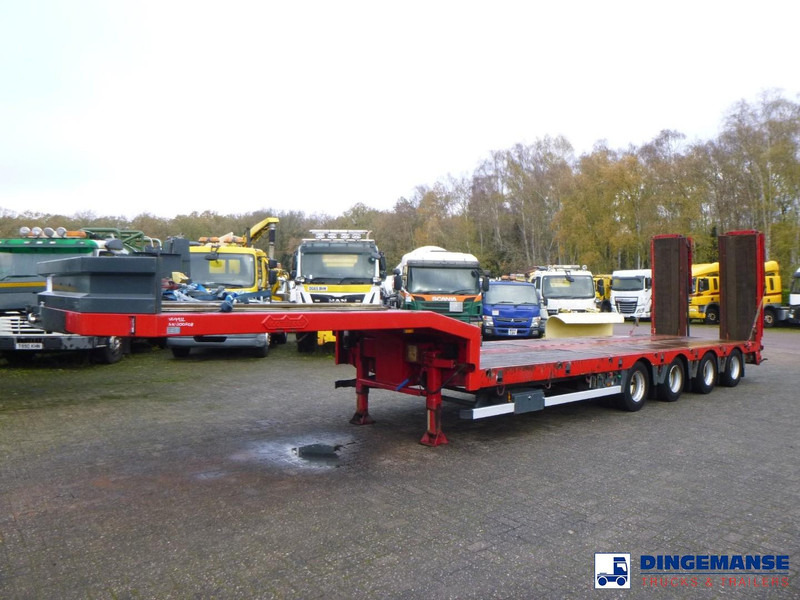 Nooteboom 4-axle semi-lowbed trailer 75 t + ramps - Nedbygget platform sættevogn: billede 1 Nooteboom 4-axle semi-lowbed trailer 75 t + ramps - Nedbygget platform sættevogn: billede 1