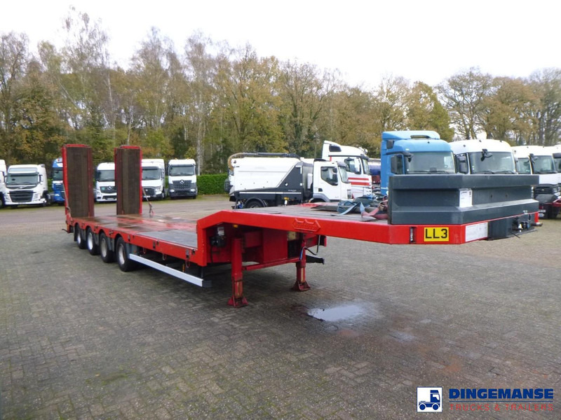 Nooteboom 4-axle semi-lowbed trailer 75 t + ramps - Nedbygget platform sættevogn: billede 2 Nooteboom 4-axle semi-lowbed trailer 75 t + ramps - Nedbygget platform sættevogn: billede 2