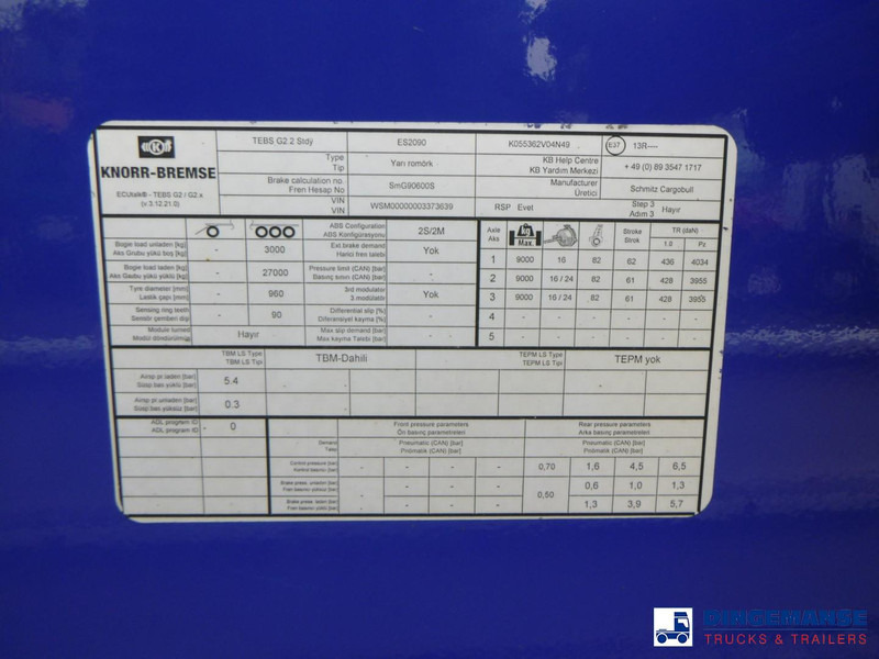 Containerbil/ Veksellad sættevogn Schmitz Cargobull 3-axle container trailer 20-30-40-45 ft: billede 12 Containerbil/ Veksellad sættevogn Schmitz Cargobull 3-axle container trailer 20-30-40-45 ft: billede 12