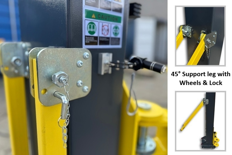 Lagerteknik TL27LC portable 2 post lift 2.7T - 230 V - Column height 183 cm - Lifting height 140 cm -  Portable two post lift, easy to install and store: billede 7