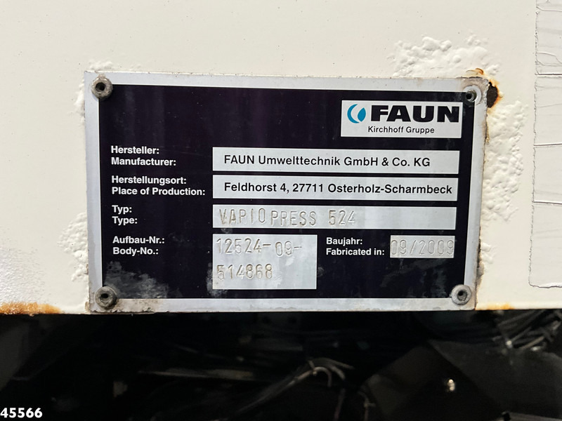 Affaldsmaskine DAF FAN 75 CF 360 Euro 5 Faun 24m³ Manual Gearbox: billede 19