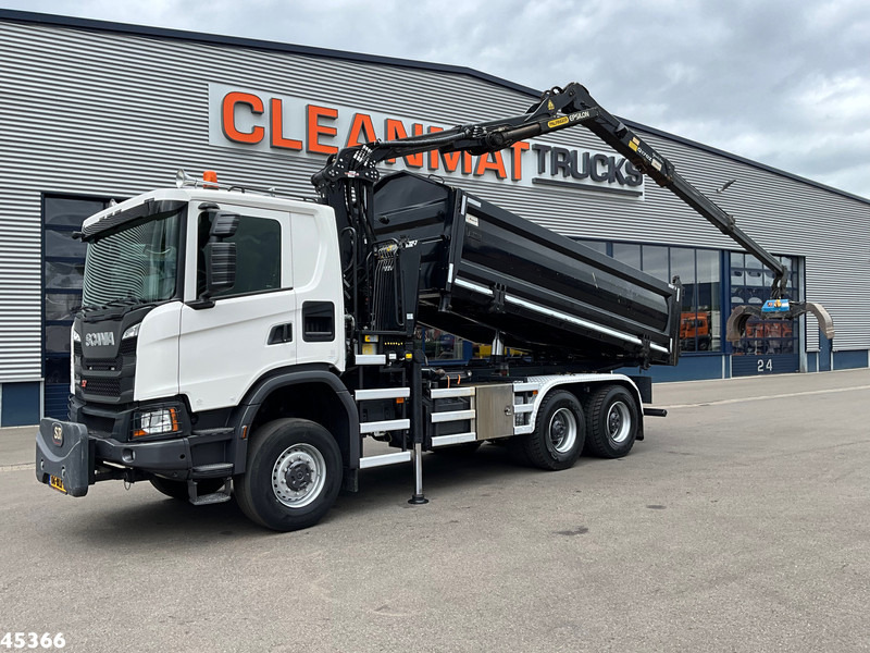 Scania G 410 6x6 Euro 6 Palfinger 17 Tonmeter Z-kraan - Tipvogn lastbil, Lastbil med kran: billede 1 Scania G 410 6x6 Euro 6 Palfinger 17 Tonmeter Z-kraan - Tipvogn lastbil, Lastbil med kran: billede 1