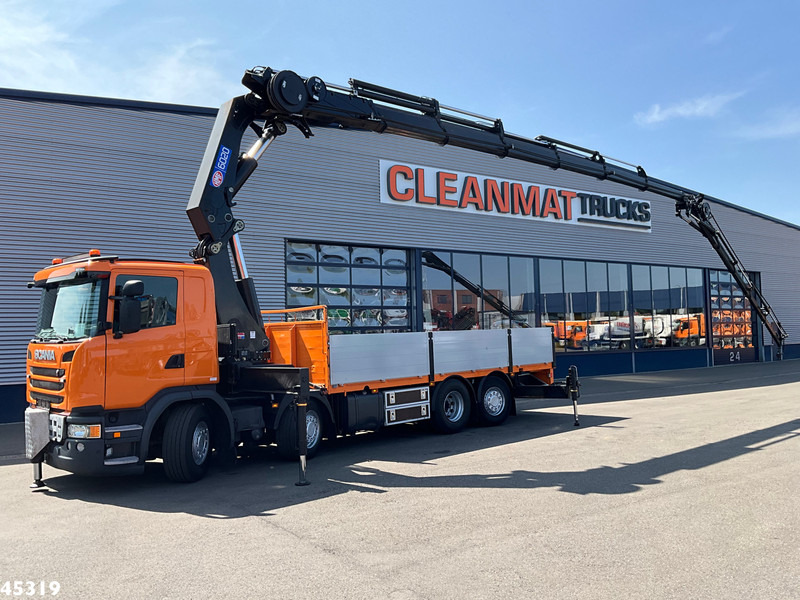 Scania G 450 Euro 6 HMF 60 Tonmeter laadkraan + Fly-Jib - Lastbil med kran: billede 1 Scania G 450 Euro 6 HMF 60 Tonmeter laadkraan + Fly-Jib - Lastbil med kran: billede 1