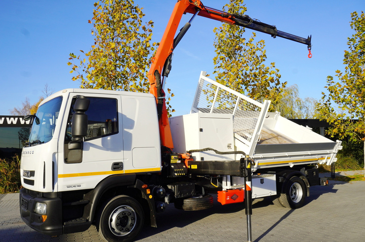 IVECO Eurocargo 120E18 Crane Palfinger / 3-way tipper / sleeper cab - Tipvogn lastbil, Lastbil med kran: billede 3 IVECO Eurocargo 120E18 Crane Palfinger / 3-way tipper / sleeper cab - Tipvogn lastbil, Lastbil med kran: billede 3