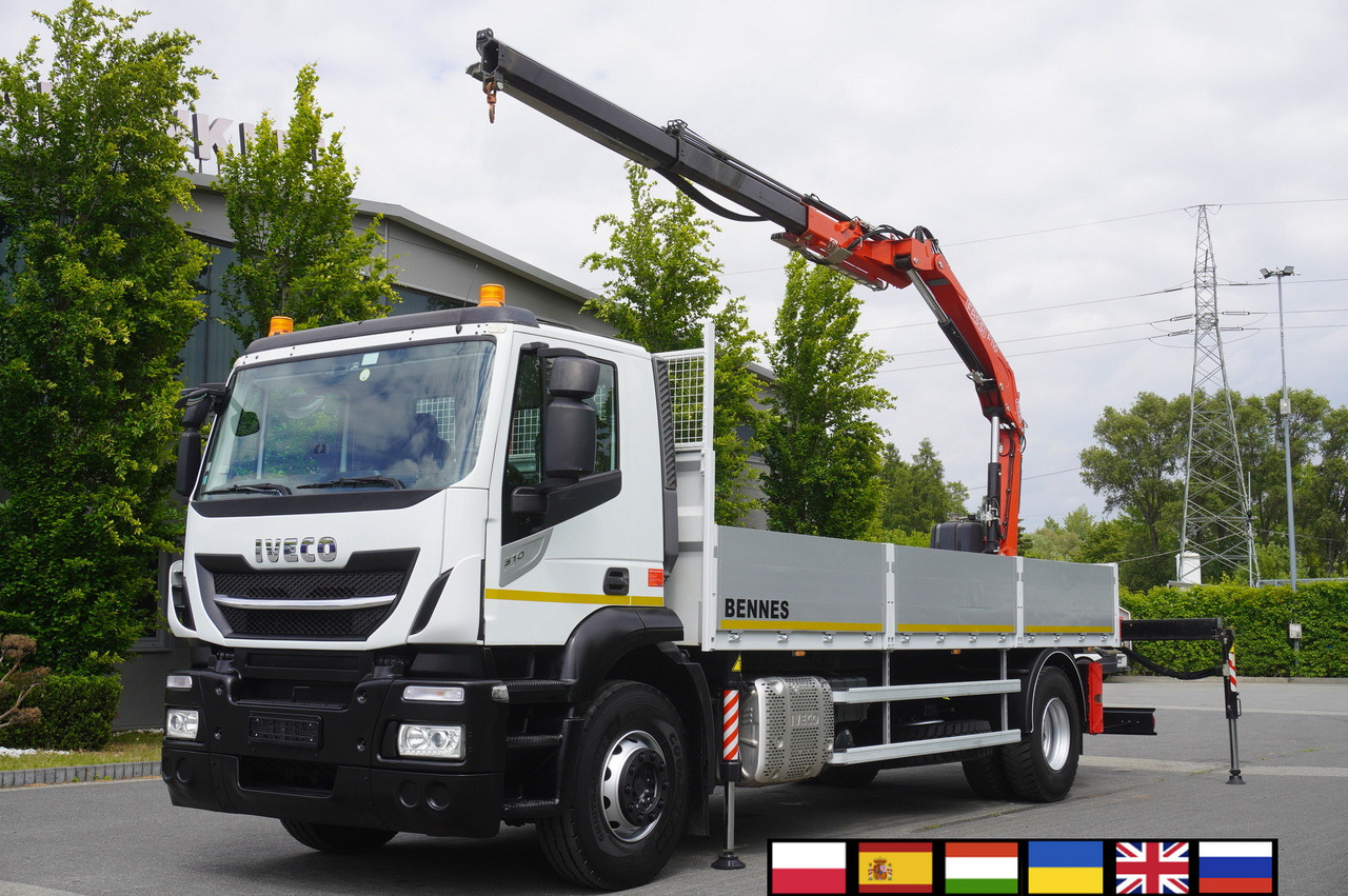 Iveco Stralis 310 / 34 tho km !!! / FASSI 4 Tons 400 MTH! / Flatbed - Lastbil med lad, Lastbil med kran: billede 1 Iveco Stralis 310 / 34 tho km !!! / FASSI 4 Tons 400 MTH! / Flatbed - Lastbil med lad, Lastbil med kran: billede 1