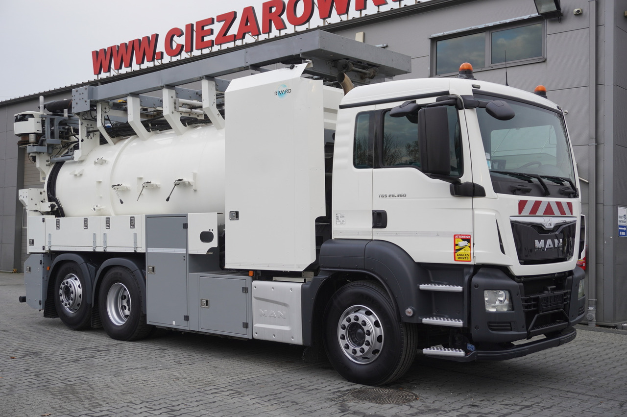 MAN TGS 26.360 E6 / RIVARD sewage cleaner 18 m3 / 180 tho. km / steering axle / 2 units - Slamsugemaskine: billede 2 MAN TGS 26.360 E6 / RIVARD sewage cleaner 18 m3 / 180 tho. km / steering axle / 2 units - Slamsugemaskine: billede 2