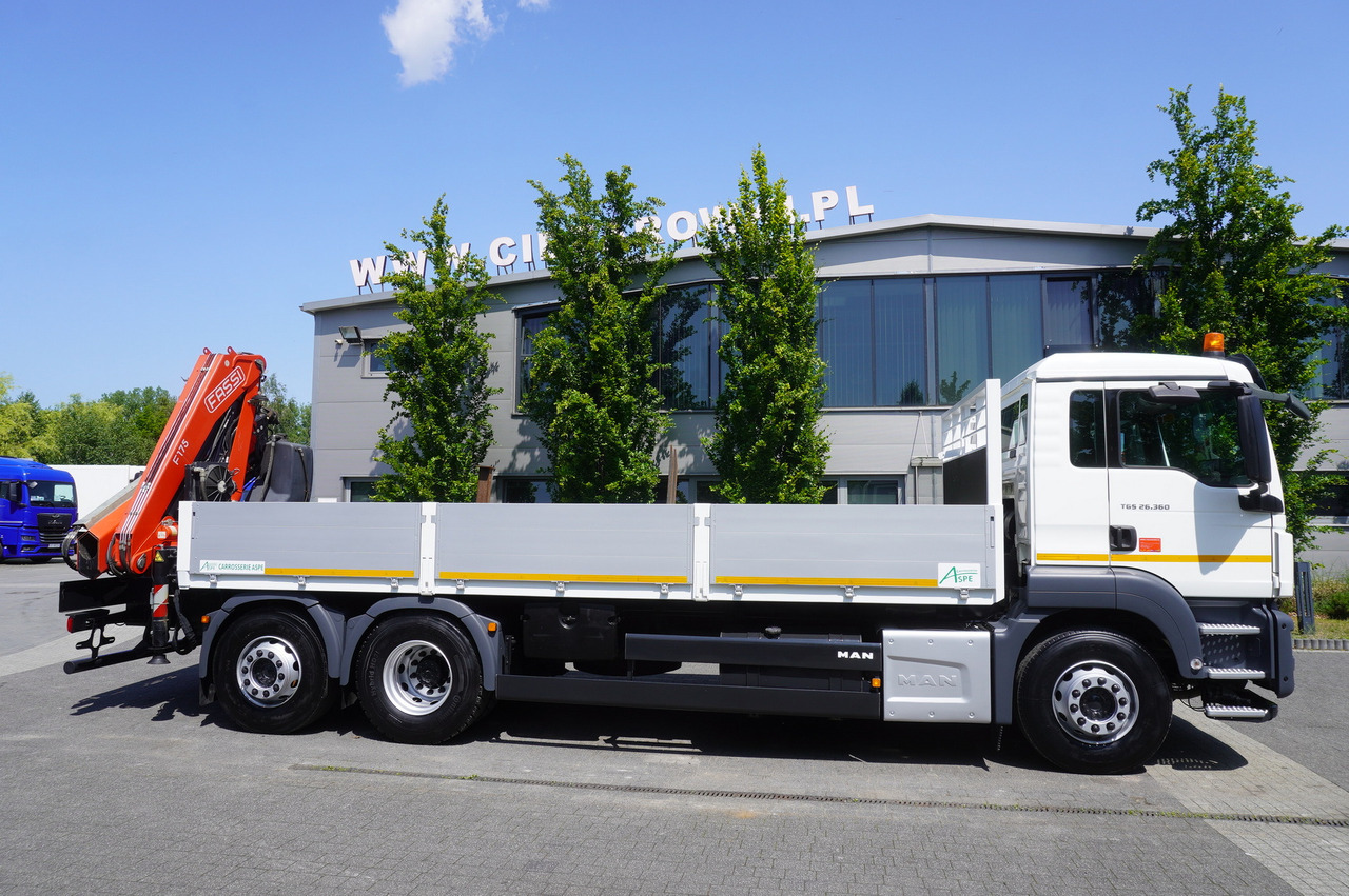 MAN TGS 26.360 Flatbed / Fassi F175 7.7 T / steered 3rd axle - Lastbil med kran: billede 3 MAN TGS 26.360 Flatbed / Fassi F175 7.7 T / steered 3rd axle - Lastbil med kran: billede 3
