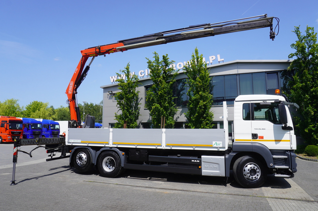 MAN TGS 26.360 Flatbed / Fassi F175 7.7 T / steered 3rd axle - Lastbil med kran: billede 4 MAN TGS 26.360 Flatbed / Fassi F175 7.7 T / steered 3rd axle - Lastbil med kran: billede 4