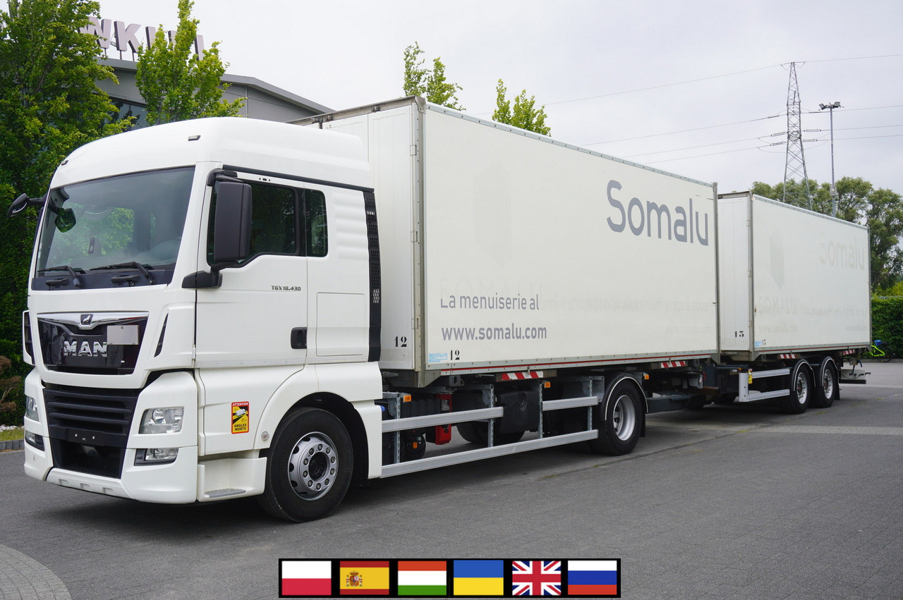 MAN TGX 18.430 / 18 EPAL box / Fruehauf 18 EPAL box trailer / 2021 - Lastbil varevogn: billede 1 MAN TGX 18.430 / 18 EPAL box / Fruehauf 18 EPAL box trailer / 2021 - Lastbil varevogn: billede 1