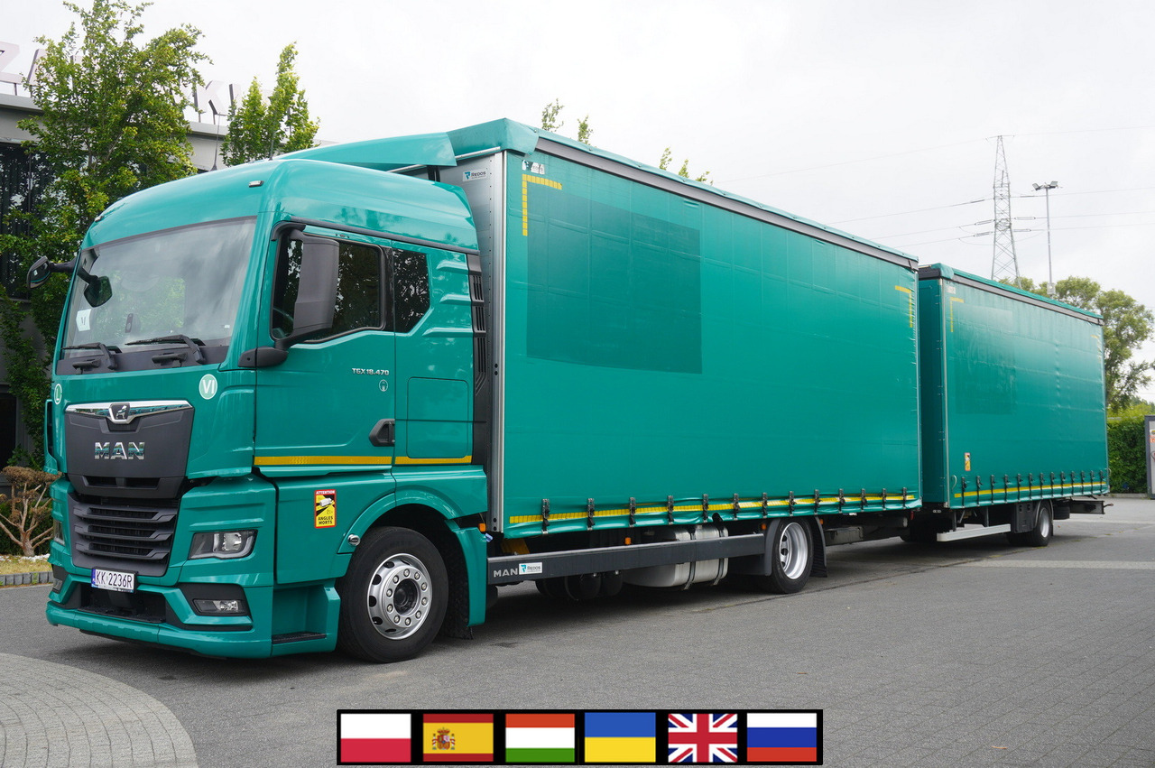 MAN TGX 18.470 / Trailer 19 EPAL / Curtainsider 19 EPAL / 2022 / Retarder / 15 units - Lastbil med presenning: billede 1 MAN TGX 18.470 / Trailer 19 EPAL / Curtainsider 19 EPAL / 2022 / Retarder / 15 units - Lastbil med presenning: billede 1