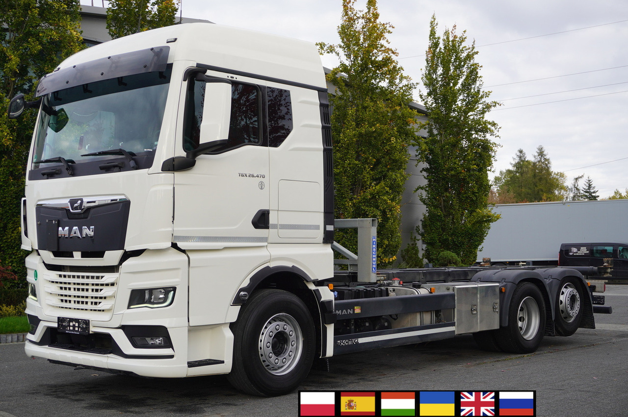 MAN TGX 26.470 6x2 COINTAINERKIPPER HYVA HIRMSCHLING / 200 tho. km! - Containerbil/ Veksellad lastbil: billede 1 MAN TGX 26.470 6x2 COINTAINERKIPPER HYVA HIRMSCHLING / 200 tho. km! - Containerbil/ Veksellad lastbil: billede 1