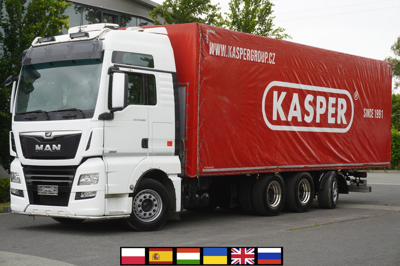 MAN TGX 35.580 E6 8x4 /4 / 23 EPAL tarp superstructure / 4th axle steered - Lastbil med presenning: billede 1 MAN TGX 35.580 E6 8x4 /4 / 23 EPAL tarp superstructure / 4th axle steered - Lastbil med presenning: billede 1