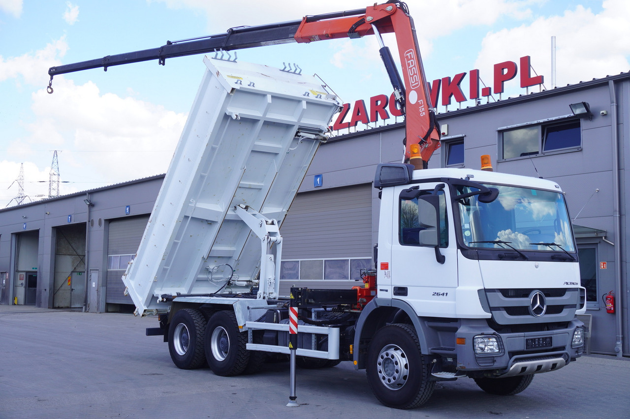 MERCEDES-BENZ Actros 2641 6×4 E5 / Crane / Dumper / 110000 km! - Tipvogn lastbil, Lastbil med kran: billede 1 MERCEDES-BENZ Actros 2641 6×4 E5 / Crane / Dumper / 110000 km! - Tipvogn lastbil, Lastbil med kran: billede 1