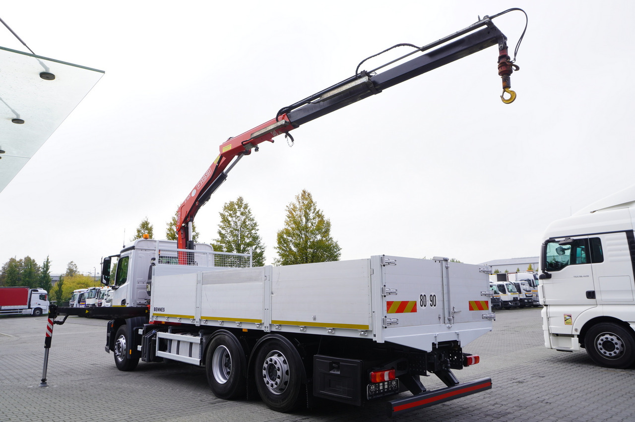 Lastbil med lad, Lastbil med kran MERCEDES-BENZ Antos 2540 / Flatbed 15 EPAL / Fassi F165 / 6.1 t / 8 m reach / remote control / rotator / 1600 MTH / steered axle: billede 6