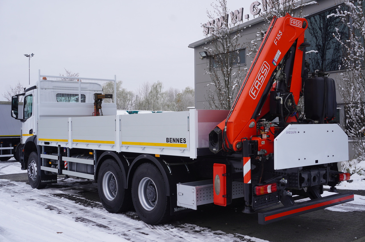 MERCEDES-BENZ Arocs 2633 flatbed truck / Crane FASSI F155A.0.23 / REMOTE CONTROL / 230,000 km - Lastbil med lad, Lastbil med kran: billede 3 MERCEDES-BENZ Arocs 2633 flatbed truck / Crane FASSI F155A.0.23 / REMOTE CONTROL / 230,000 km - Lastbil med lad, Lastbil med kran: billede 3