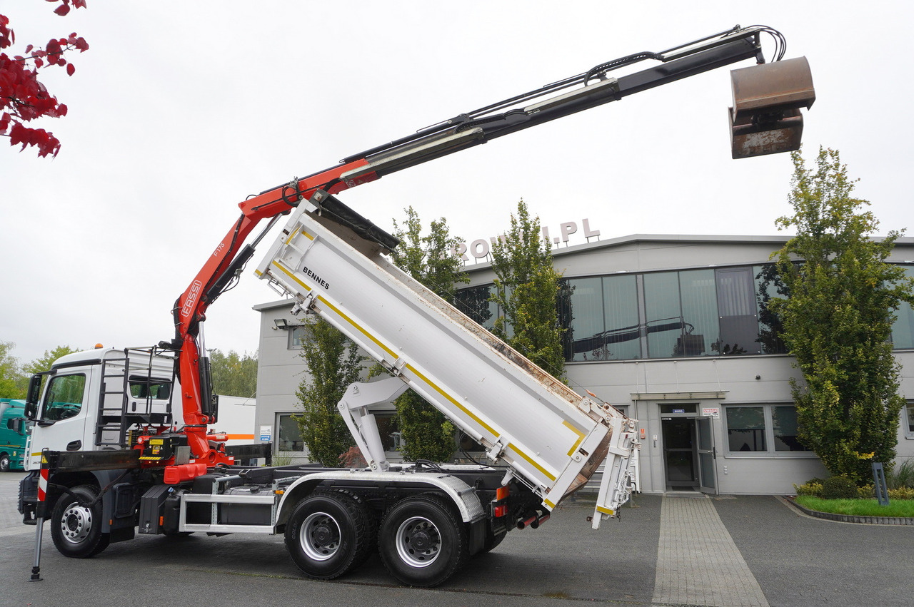 MERCEDES-BENZ Arocs 2636 6x4 / Fassi F175 / 7.7 t / 10 m / 2-side tipper / Bortmatic - Tipvogn lastbil, Lastbil med kran: billede 4 MERCEDES-BENZ Arocs 2636 6x4 / Fassi F175 / 7.7 t / 10 m / 2-side tipper / Bortmatic - Tipvogn lastbil, Lastbil med kran: billede 4