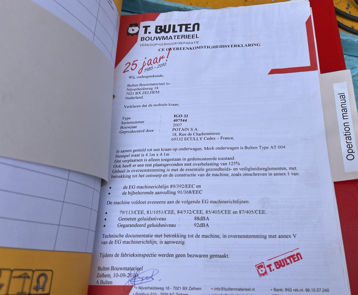 Tårnkran POTAIN IGO32 Tri/A Mobile self-erecting tower crane / 4400 MTH!: billede 17