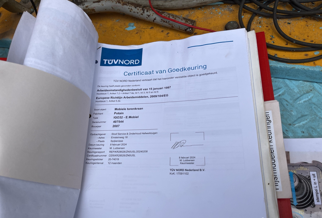 Tårnkran POTAIN IGO32 Tri/A Mobile self-erecting tower crane / 4400 MTH!: billede 19