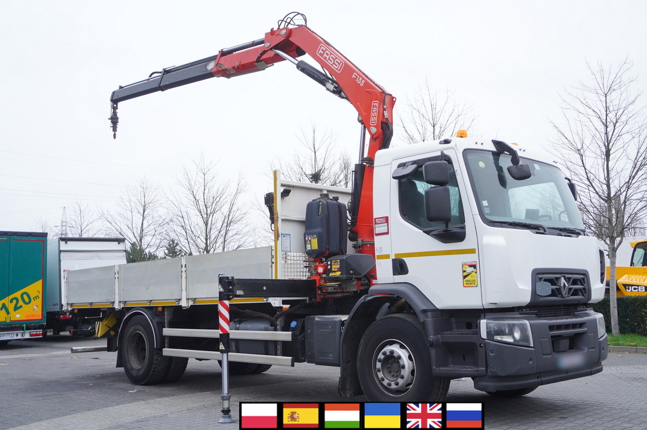 RENAULT C280 DTI 8 / FASSI crane 5.6 T / 560 MTH / range 8 m / Flatbed 15 EPAL - Lastbil med lad, Lastbil med kran: billede 1 RENAULT C280 DTI 8 / FASSI crane 5.6 T / 560 MTH / range 8 m / Flatbed 15 EPAL - Lastbil med lad, Lastbil med kran: billede 1