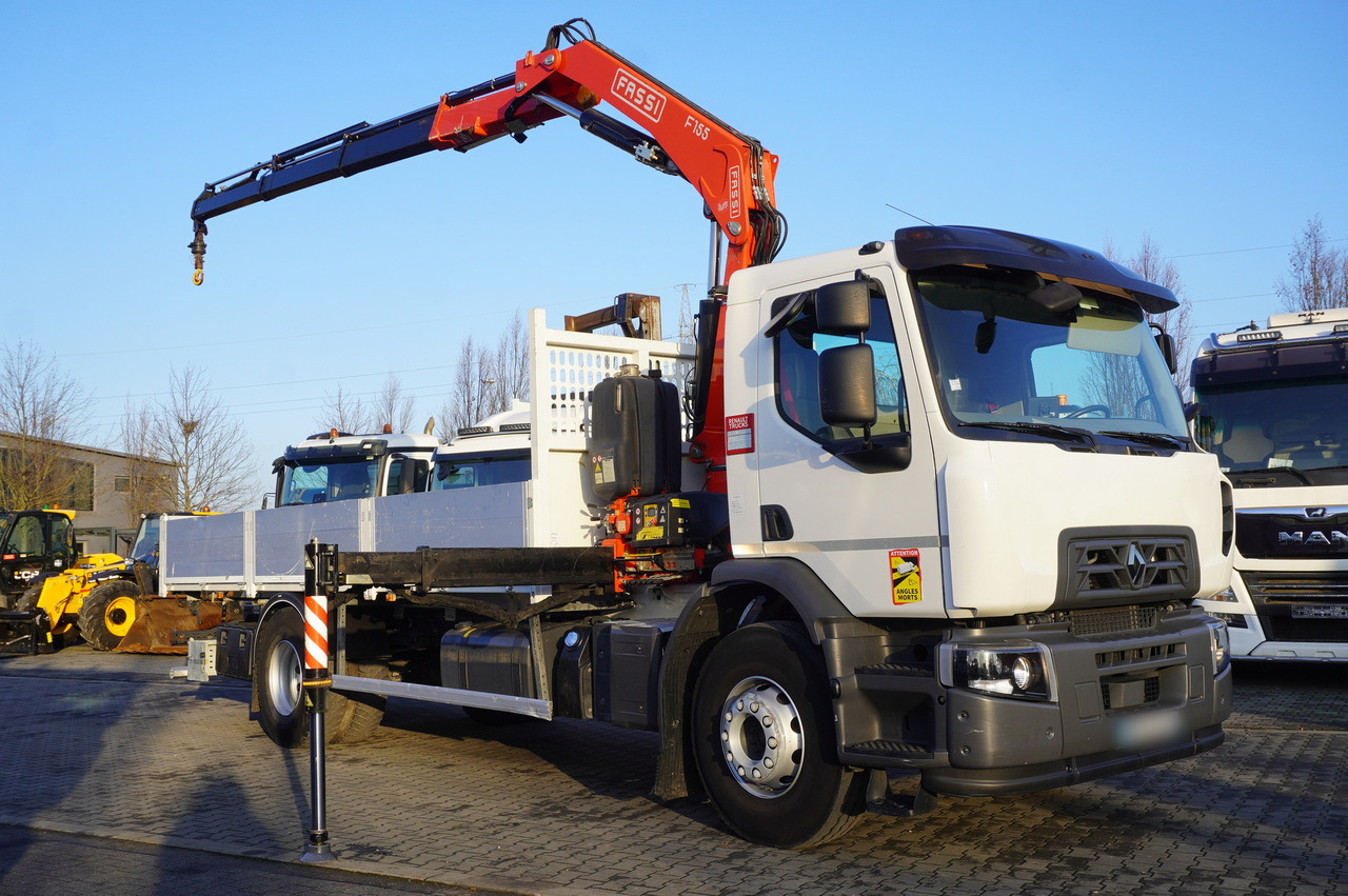 RENAULT RENAULT C320 P 4x2 / FASSI crane 6 T / 140 MTH!!! / range 10 m / Flatbed 15 EPAL / 52 tho. km!!! - Lastbil med lad, Lastbil med kran: billede 1 RENAULT RENAULT C320 P 4x2 / FASSI crane 6 T / 140 MTH!!! / range 10 m / Flatbed 15 EPAL / 52 tho. km!!! - Lastbil med lad, Lastbil med kran: billede 1