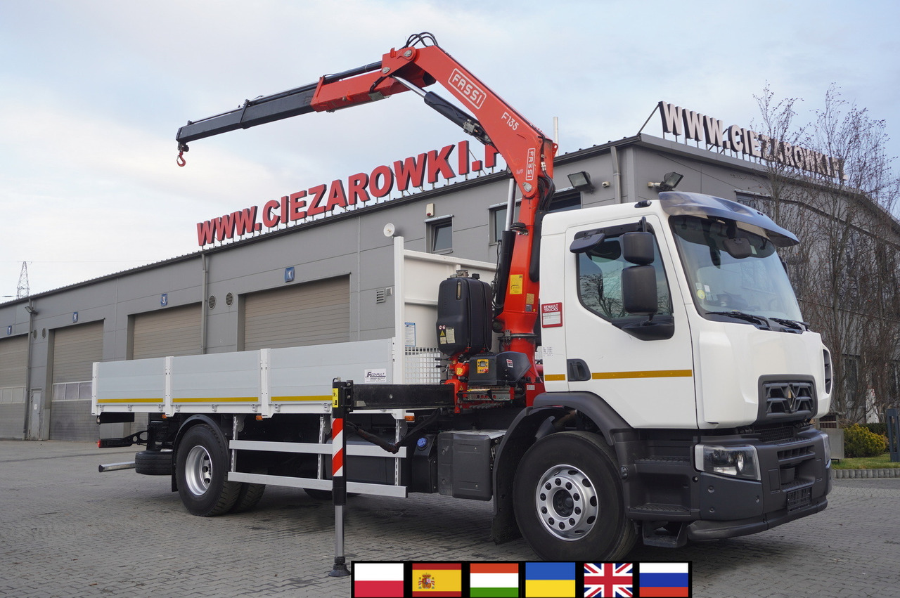 Renault C320 P4x2 E6 / Fassi 5.6 t / Range 8 m / Platform 15 EPAL - Lastbil med lad, Lastbil med kran: billede 1 Renault C320 P4x2 E6 / Fassi 5.6 t / Range 8 m / Platform 15 EPAL - Lastbil med lad, Lastbil med kran: billede 1