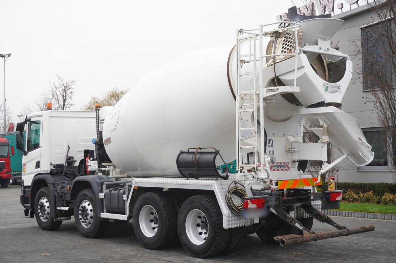 SCANIA P410 XT 8x4 / 80 tho. km!!! / SCHWING-STATTER AM 9 FHC 9 m3 concrete mixer - Betonbil: billede 4 SCANIA P410 XT 8x4 / 80 tho. km!!! / SCHWING-STATTER AM 9 FHC 9 m3 concrete mixer - Betonbil: billede 4