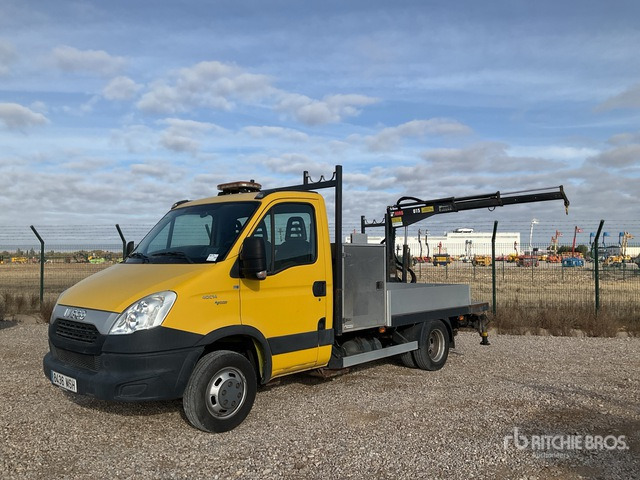 2013 Iveco 40C14G 1994 Hiab 015 1200 kg Straight ... Flatbed Truck with Crane - Lastbil med lad: billede 1 2013 Iveco 40C14G 1994 Hiab 015 1200 kg Straight ... Flatbed Truck with Crane - Lastbil med lad: billede 1