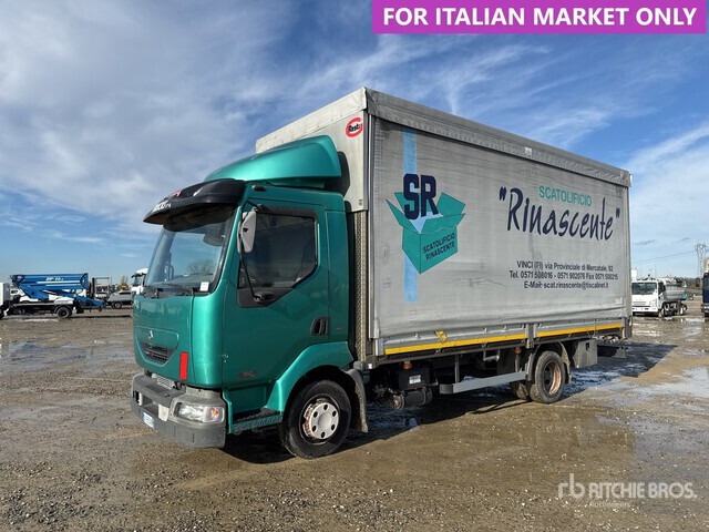 2004 Renault Midlum 4x2 Curtain Side Truck - Lastbil med presenning: billede 2 2004 Renault Midlum 4x2 Curtain Side Truck - Lastbil med presenning: billede 2
