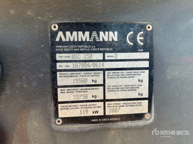 2007 Ammann ASC150D Smooth Drum Compactor - Kompaktor: billede 5 2007 Ammann ASC150D Smooth Drum Compactor - Kompaktor: billede 5