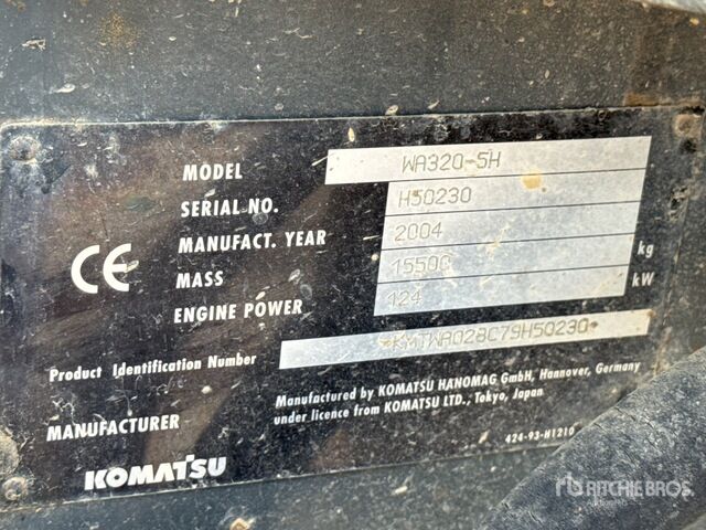 2004 Komatsu WA320-5H Chargeuse Sur Pneus Wheel Loader - Gummihjulslæsser: billede 3 2004 Komatsu WA320-5H Chargeuse Sur Pneus Wheel Loader - Gummihjulslæsser: billede 3
