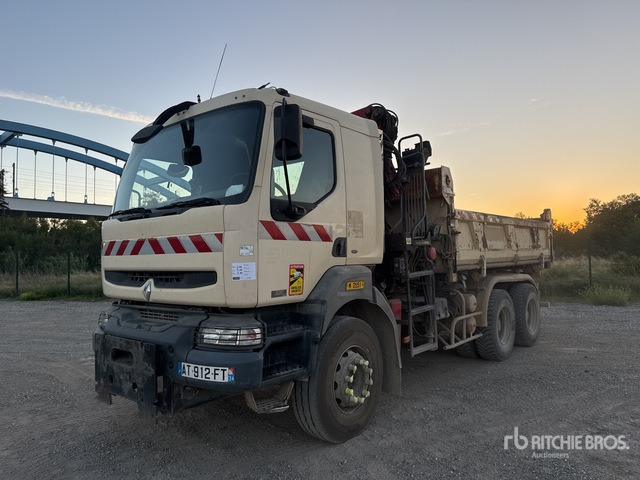 2006 Renault Kerax 2006 HMF on 6x4 Camion Bi-Benne ... Dump Truck with Crane - Tipvogn lastbil, Lastbil med kran: billede 2 2006 Renault Kerax 2006 HMF on 6x4 Camion Bi-Benne ... Dump Truck with Crane - Tipvogn lastbil, Lastbil med kran: billede 2