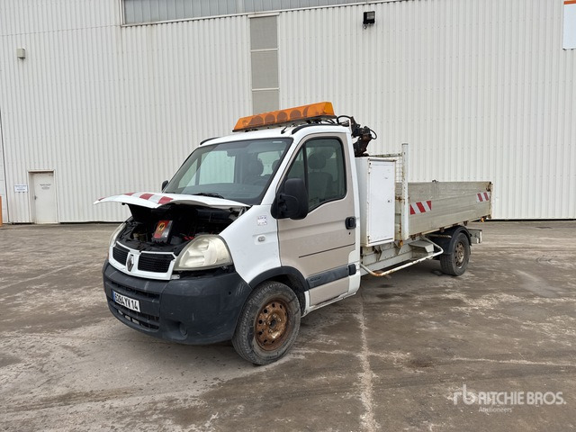 2006 Renault Master dCi 120 2014 HMF 152T2 12V 830 kg on 4x ... Dump Truck with Crane - Tipvogn lastbil: billede 1 2006 Renault Master dCi 120 2014 HMF 152T2 12V 830 kg on 4x ... Dump Truck with Crane - Tipvogn lastbil: billede 1