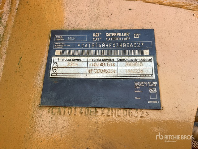 2008 Cat 140H - Grader: billede 3 2008 Cat 140H - Grader: billede 3