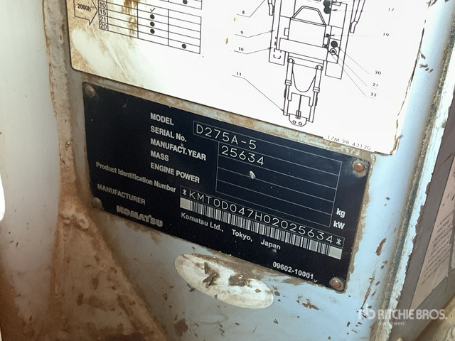 2008 Komatsu D275A-5 - Bulldozer: billede 2 2008 Komatsu D275A-5 - Bulldozer: billede 2