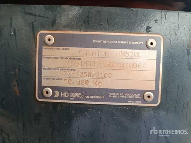 2025 Hyundai HX520L - Bæltegravemaskine: billede 2 2025 Hyundai HX520L - Bæltegravemaskine: billede 2