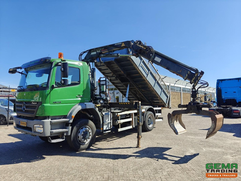 Mercedes-Benz AXOR 1829 AK 4x4 Dagcab Euro5 - Kipper + Terex 105.2 - RadioGrafisch - NaafReductie - Tipvogn lastbil, Lastbil med kran: billede 1 Mercedes-Benz AXOR 1829 AK 4x4 Dagcab Euro5 - Kipper + Terex 105.2 - RadioGrafisch - NaafReductie - Tipvogn lastbil, Lastbil med kran: billede 1
